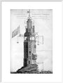 The original Eddystone lighthouse, 1699. art print extra large white Art Print - Science Museum Shop