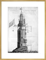 The original Eddystone lighthouse, 1699. art print extra large gold Art Print - Science Museum Shop
