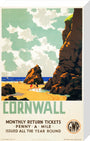 'Cornwall', GWR poster, c 1937. stretched canvas medium none Art Print - Science Museum Shop
