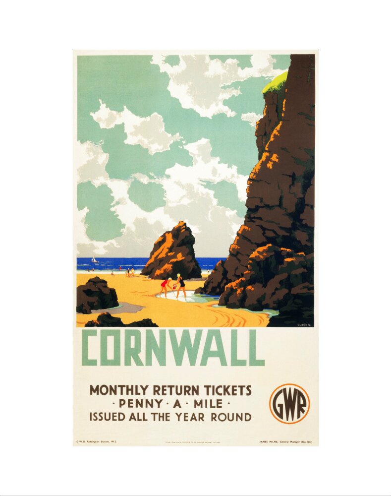 'Cornwall', GWR poster, c 1937. art print extra small none Art Print - Science Museum Shop