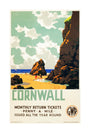 'Cornwall', GWR poster, c 1937. unstretched canvas large none Art Print - Science Museum Shop