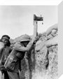 Soldier taking a photograph with a camera attached to a periscope, c 1915. stretched canvas small none Art Print - Science Museum Shop