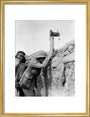 Soldier taking a photograph with a camera attached to a periscope, c 1915. art print medium gold Art Print - Science Museum Shop