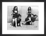 Horseplay on the beach, c 1920s. art print extra small black Art Print - Science Museum Shop