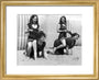 Horseplay on the beach, c 1920s. art print extra small gold Art Print - Science Museum Shop