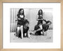 Horseplay on the beach, c 1920s. art print extra small natural Art Print - Science Museum Shop