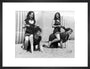 Horseplay on the beach, c 1920s. art print medium black Art Print - Science Museum Shop