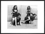 Horseplay on the beach, c 1920s. art print large black Art Print - Science Museum Shop