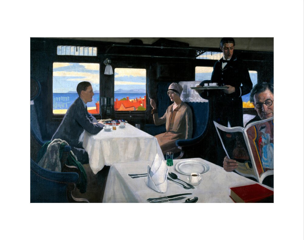 Interior of an LMS refreshment car, 1923-1935. art print extra small none Art Print - Science Museum Shop