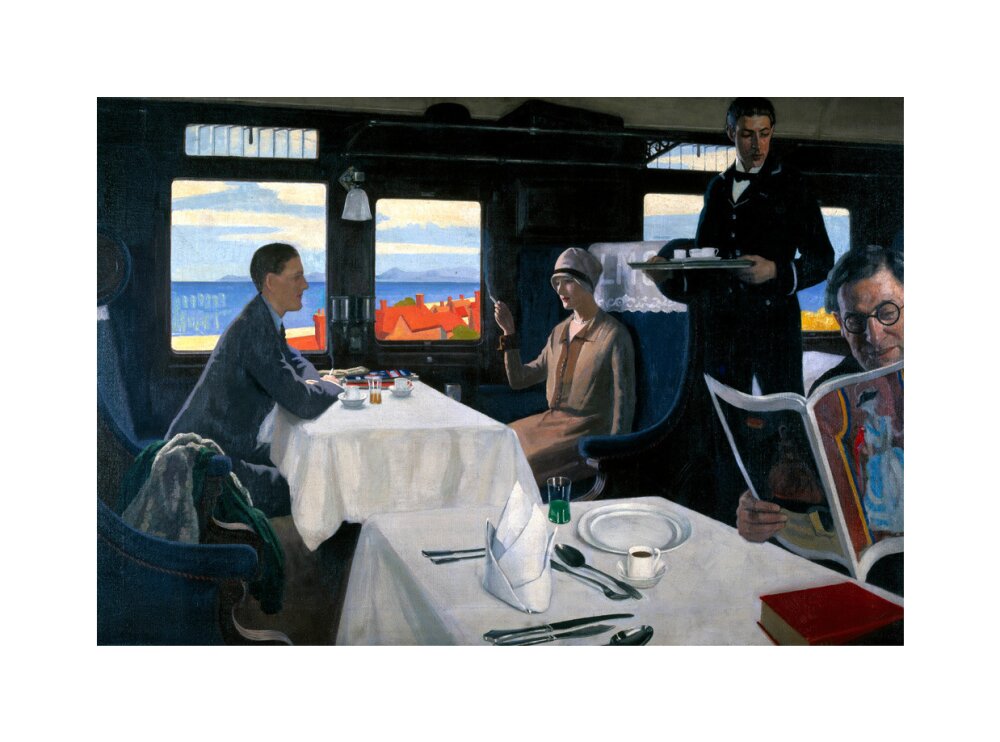 Interior of an LMS refreshment car, 1923-1935. unstretched canvas medium none Art Print - Science Museum Shop