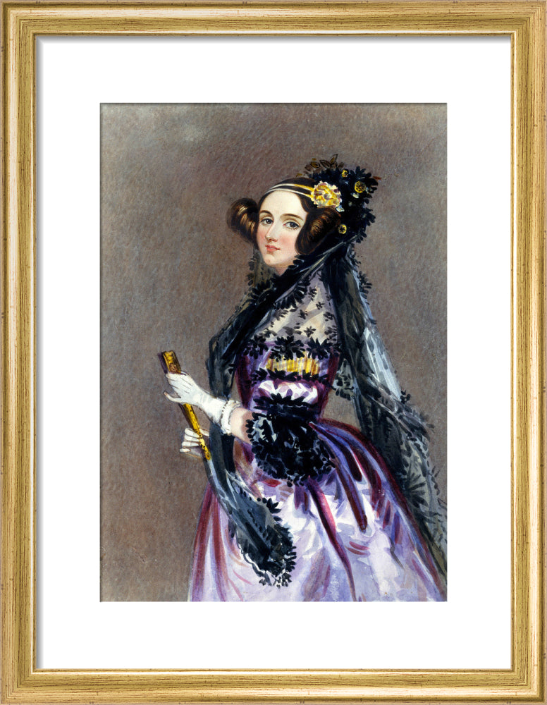 Ada King, Countes of Lovelace, 1840. art print small gold Art Print - Science Museum Shop