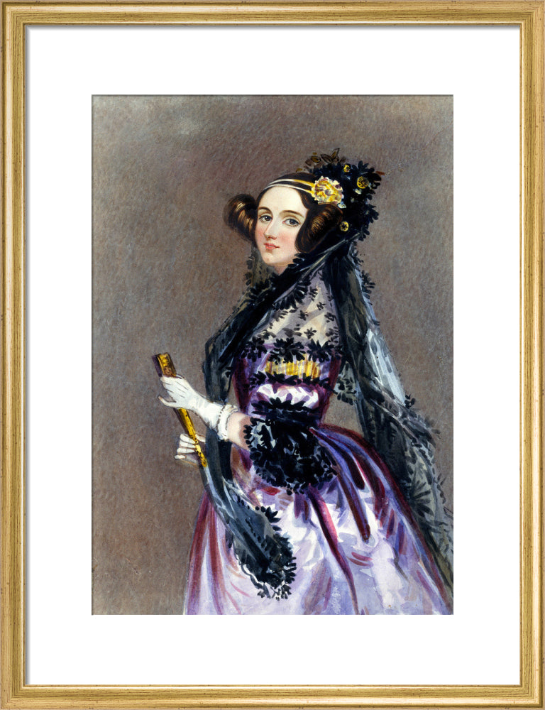 Ada King, Countes of Lovelace, 1840. art print medium gold Art Print - Science Museum Shop