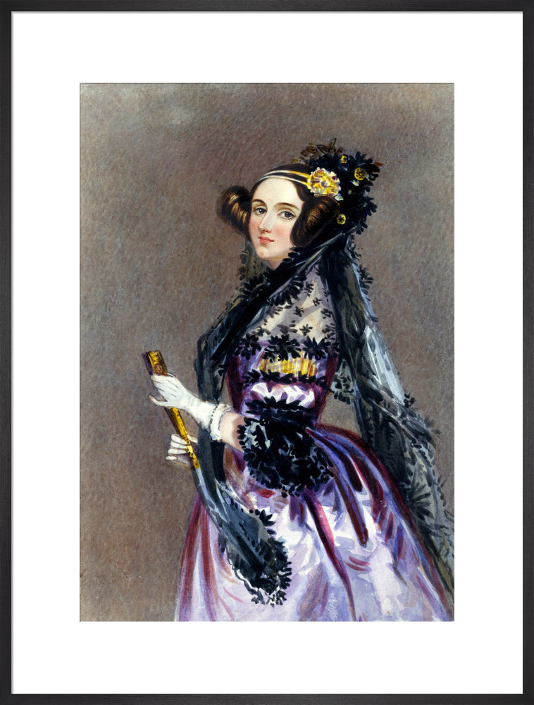 Ada King, Countes of Lovelace, 1840. art print extra large black Art Print - Science Museum Shop