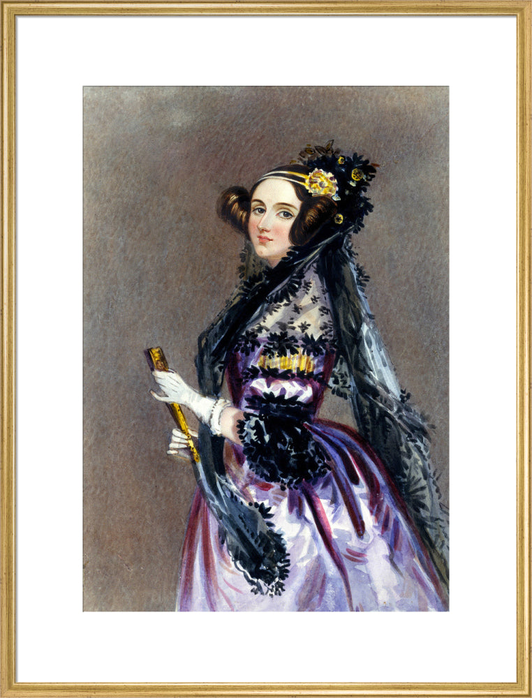 Ada King, Countes of Lovelace, 1840. art print extra large gold Art Print - Science Museum Shop