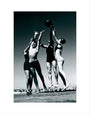 Men and women jumping for a basketball by the sea, 1930s. art print extra small none Art Print - Science Museum Shop