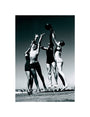Men and women jumping for a basketball by the sea, 1930s. unstretched canvas small none Art Print - Science Museum Shop