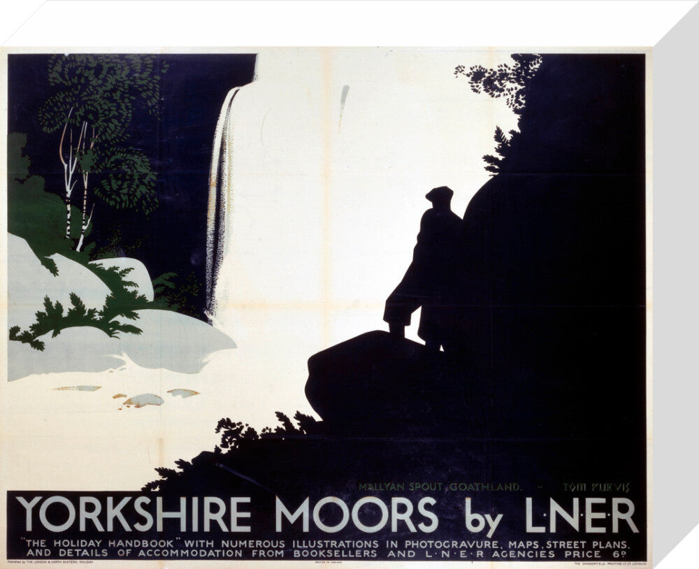 'Yorkshire Moors', LNER poster, 1923-1947. stretched canvas small none Art Print - Science Museum Shop
