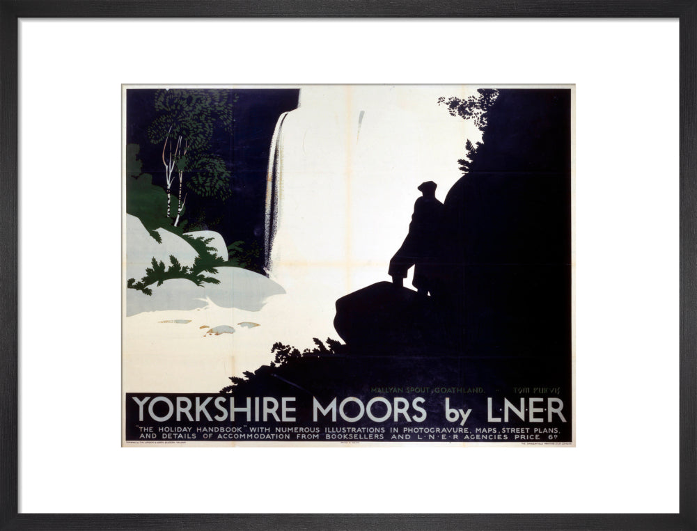 'Yorkshire Moors', LNER poster, 1923-1947. art print medium black Art Print - Science Museum Shop