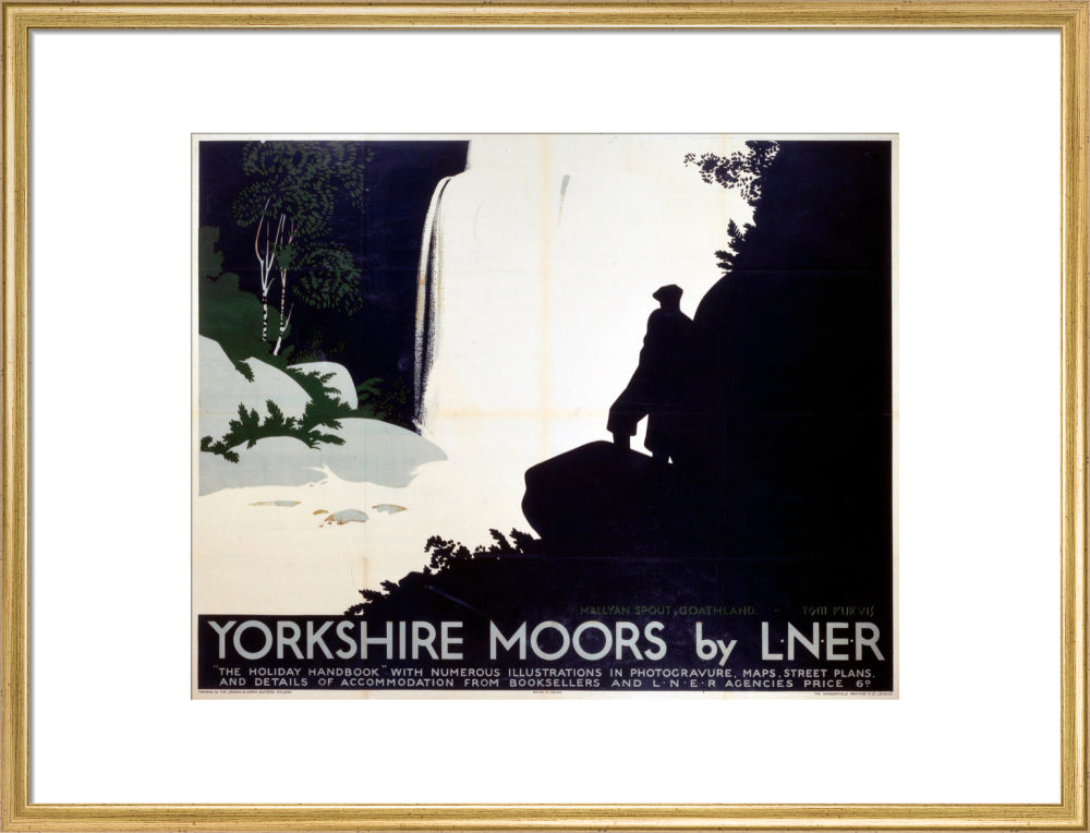 'Yorkshire Moors', LNER poster, 1923-1947. art print large gold Art Print - Science Museum Shop