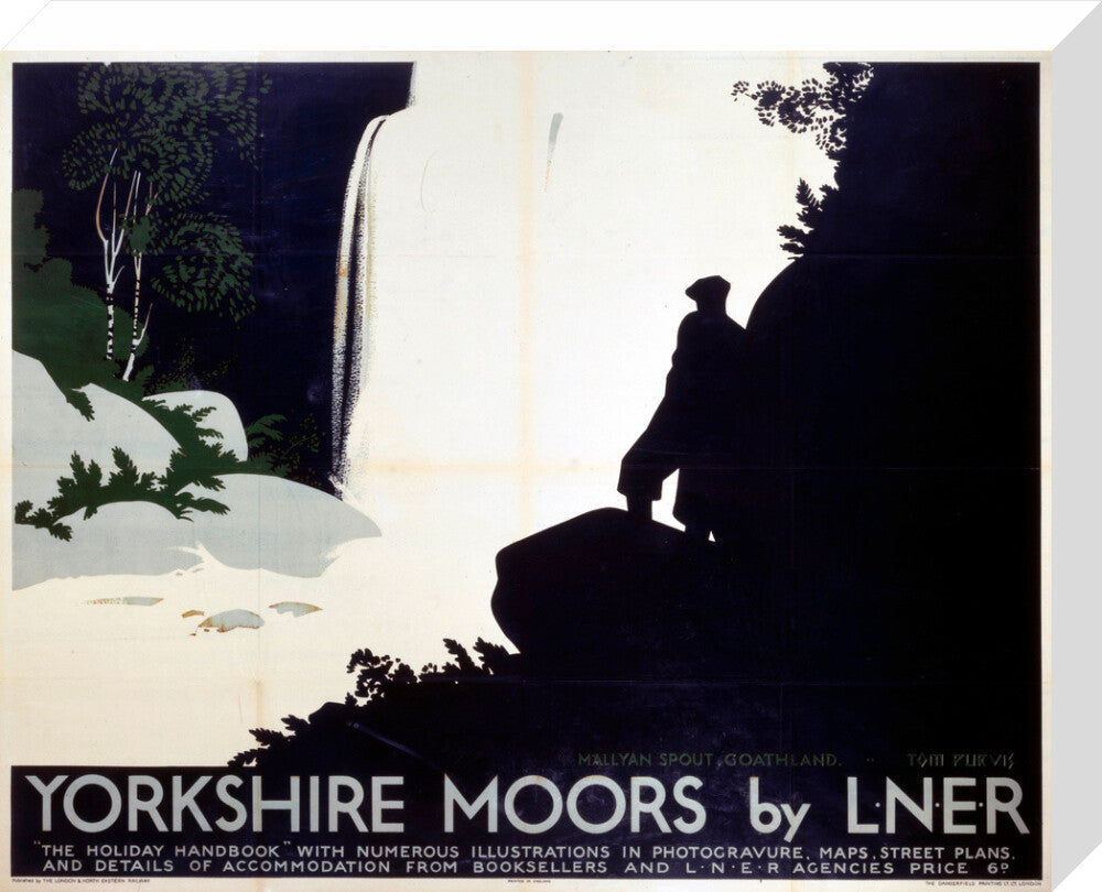 'Yorkshire Moors', LNER poster, 1923-1947. stretched canvas medium none Art Print - Science Museum Shop