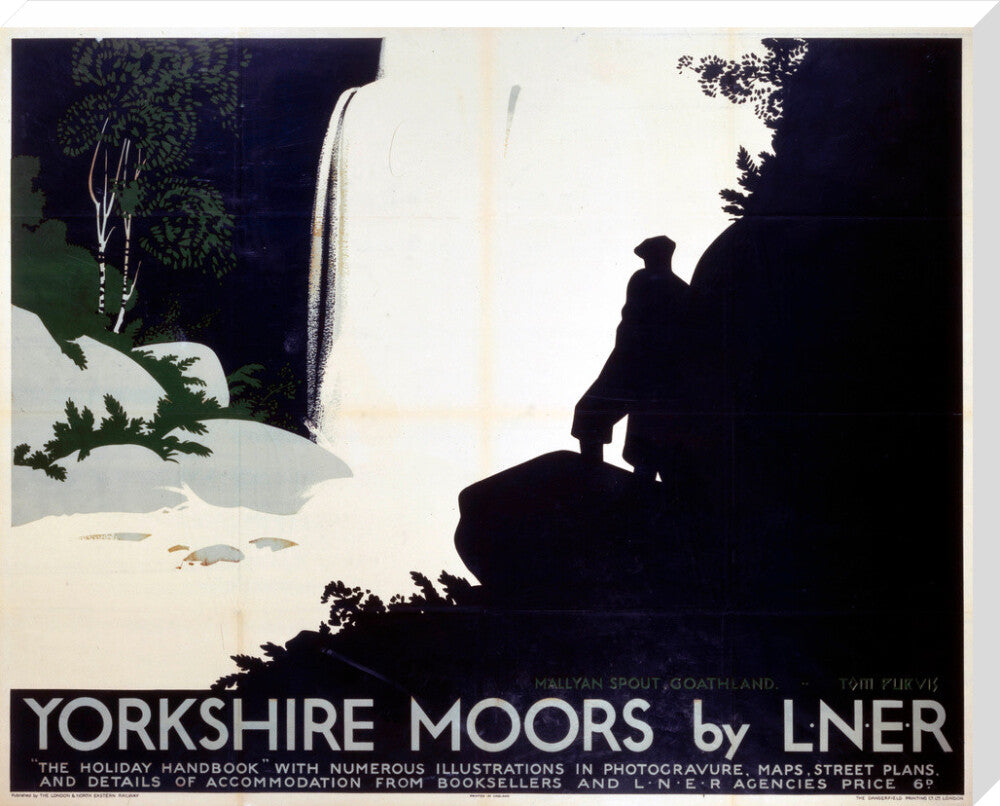 'Yorkshire Moors', LNER poster, 1923-1947. stretched canvas extra large none Art Print - Science Museum Shop