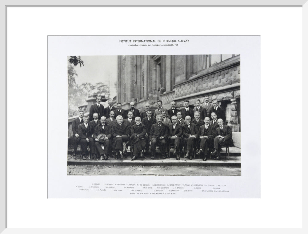 Fifth Solvay Physics Conference, Brussels, 1927. art print large white Art Print - Science Museum Shop