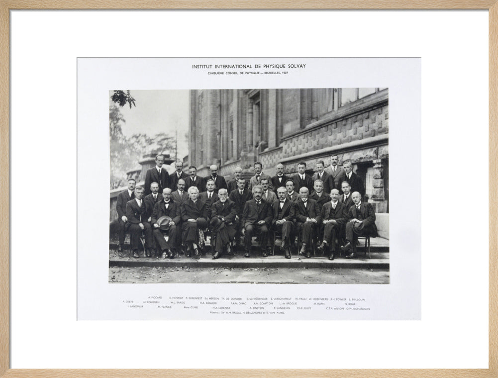 Fifth Solvay Physics Conference, Brussels, 1927. art print large natural Art Print - Science Museum Shop