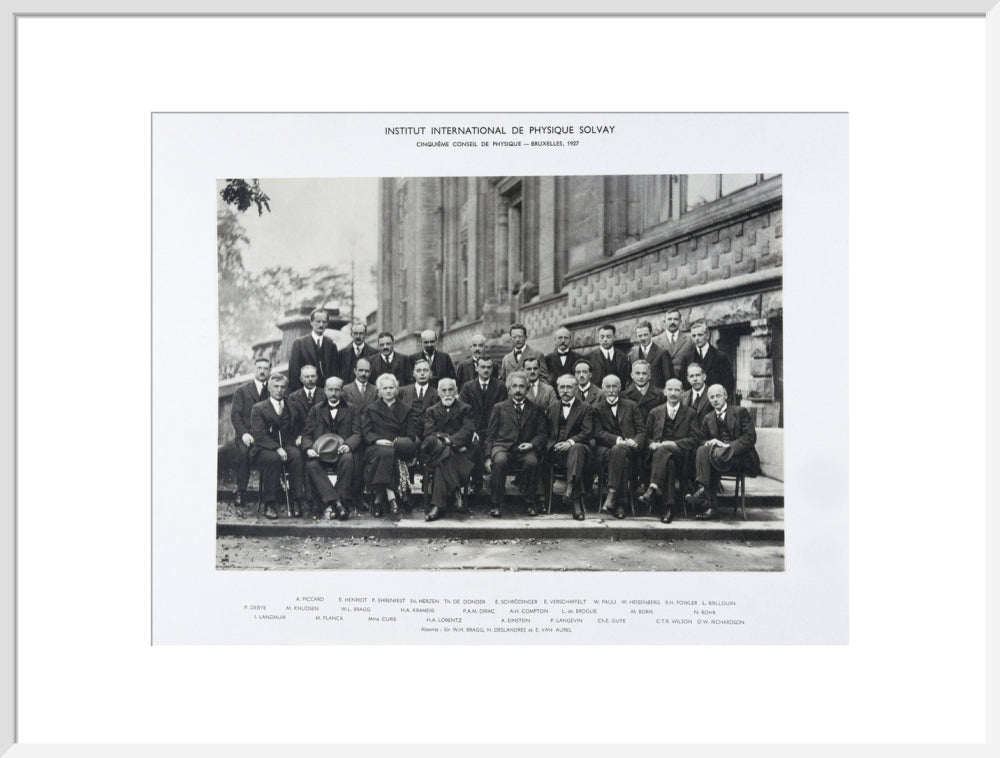 Fifth Solvay Physics Conference, Brussels, 1927. art print extra large white Art Print - Science Museum Shop