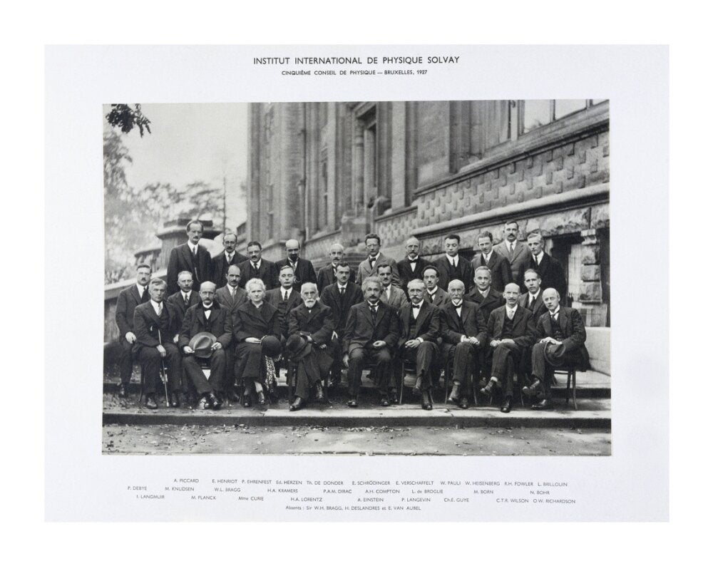 Fifth Solvay Physics Conference, Brussels, 1927. unstretched canvas extra large none Art Print - Science Museum Shop