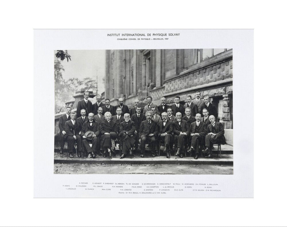 Fifth Solvay Physics Conference, Brussels, 1927. art print extra small none Art Print - Science Museum Shop