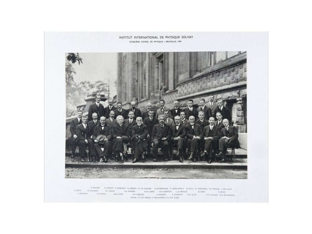 Fifth Solvay Physics Conference, Brussels, 1927. art print small none Art Print - Science Museum Shop