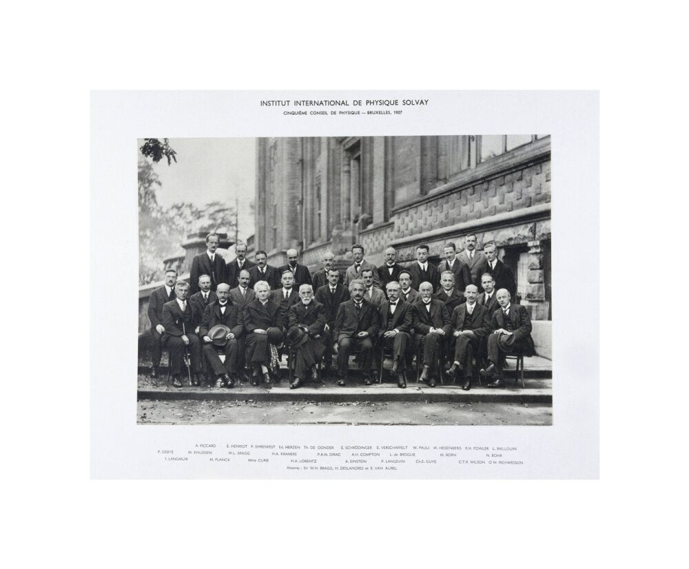Fifth Solvay Physics Conference, Brussels, 1927. unstretched canvas small none Art Print - Science Museum Shop