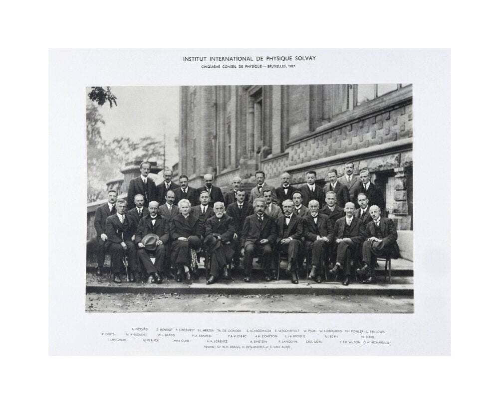 Fifth Solvay Physics Conference, Brussels, 1927. unstretched canvas medium none Art Print - Science Museum Shop