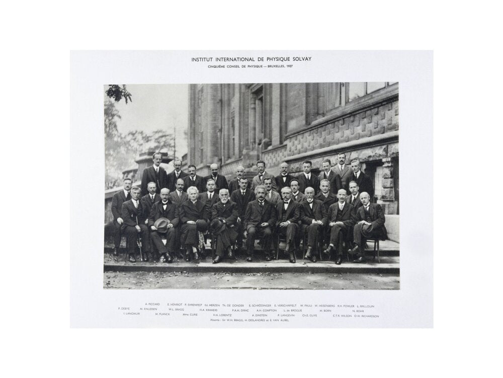 Fifth Solvay Physics Conference, Brussels, 1927. art print large none Art Print - Science Museum Shop
