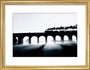 Sunrise on the former Great Central Line, early 1950s. art print small gold Art Print - Science Museum Shop