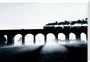 Sunrise on the former Great Central Line, early 1950s. stretched canvas extra large none Art Print - Science Museum Shop