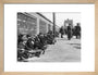 Miners resting at Central Station, Blackpool, 21 June 1919. art print small natural Art Print - Science Museum Shop