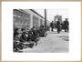Miners resting at Central Station, Blackpool, 21 June 1919. art print extra large natural Art Print - Science Museum Shop