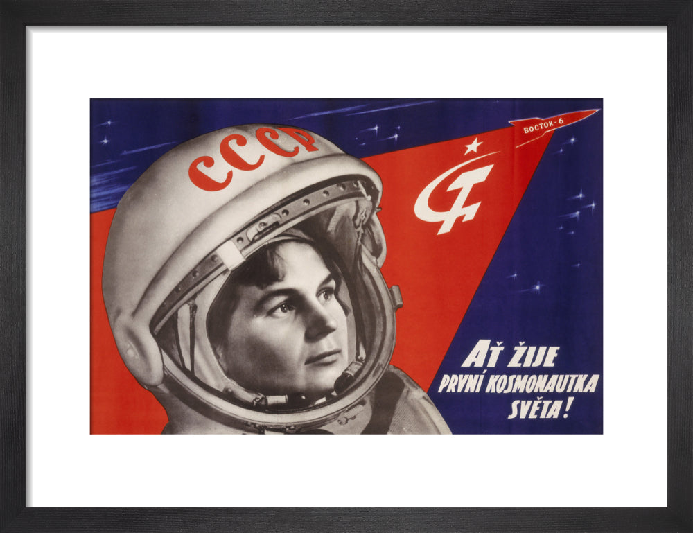 Valentina Vladimirovna Tereshkova, Russian cosmonaut, 1963. art print small black Art Print - Science Museum Shop
