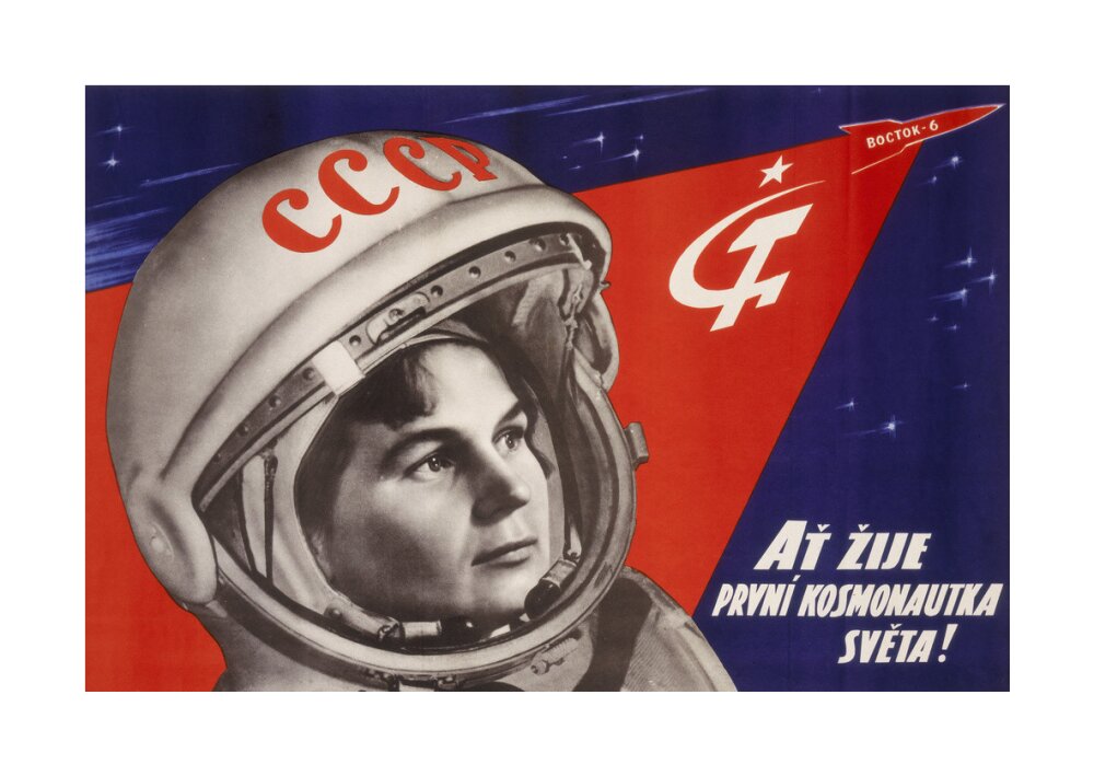 Valentina Vladimirovna Tereshkova, Russian cosmonaut, 1963. unstretched canvas large none Art Print - Science Museum Shop