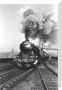 'Flying Scotsman' A3 Class steam locomotive leaving Leeds station, 1956. stretched canvas medium none Art Print - Science Museum Shop