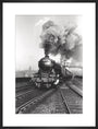 'Flying Scotsman' A3 Class steam locomotive leaving Leeds station, 1956. art print large black Art Print - Science Museum Shop