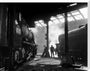 Grimy 8F and Class 5 steam locomotives. stretched canvas extra large none Art Print - Science Museum Shop