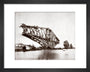 Construction of the Forth Railway Bridge, 1887. art print extra small black Art Print - Science Museum Shop