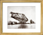 Construction of the Forth Railway Bridge, 1887. art print extra small gold Art Print - Science Museum Shop