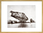 Construction of the Forth Railway Bridge, 1887. art print large gold Art Print - Science Museum Shop