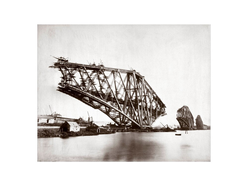 Construction of the Forth Railway Bridge, 1887. art print extra large none Art Print - Science Museum Shop