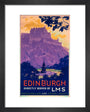 'Edinburgh, directly served by LMS', poster, c 1930s. art print extra small black Art Print - Science Museum Shop