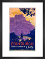 'Edinburgh, directly served by LMS', poster, c 1930s. art print small black Art Print - Science Museum Shop