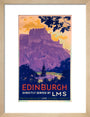 'Edinburgh, directly served by LMS', poster, c 1930s. art print small natural Art Print - Science Museum Shop